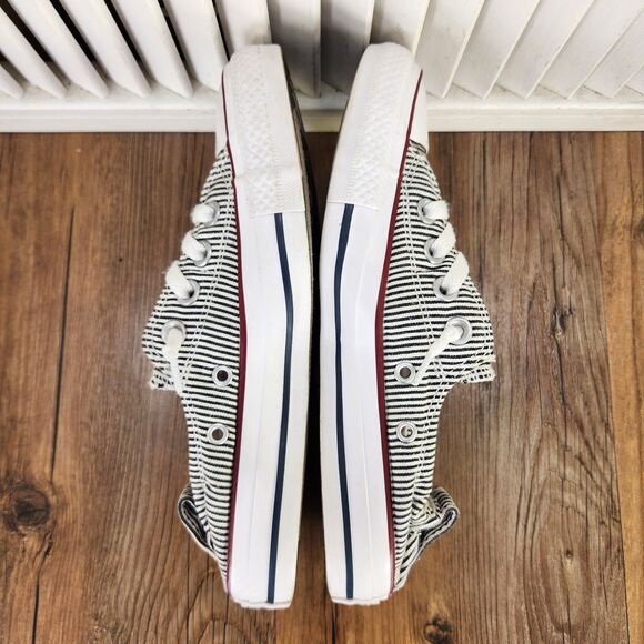 Converse Shoreline Womens Sz 6 White Black Striped Slip On Sneaker Shoes 562034F - Picture 6 of 9